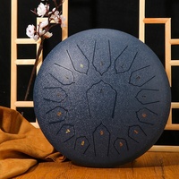 Wholesale Natural Handmade Nepal 6 to 12 Inch Healing Spiriual Steel Tongue Drum Hand Drum for Meditation