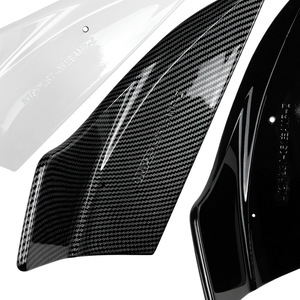 Brabus Front Corner Decals For Mercedes-Benz C-Class W206 AMG C200 C260 C43 Piano Black Arctic White Carbon Fiber Texture - Product Image 4