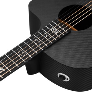 Guitare acoustique NATASHA 41 pouces Série X Carbon, corps en fibre de carbone <span class=keywords><strong>3K</strong></span>, 6 cordes en acier, finition mate, manche en acajou, HPL Ébène - Product Image 6