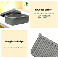 Boîte à savon en silicone étanche, support à savon portable antidérapant avec drain et couvercle pour la douche, la salle de bain et les voyages