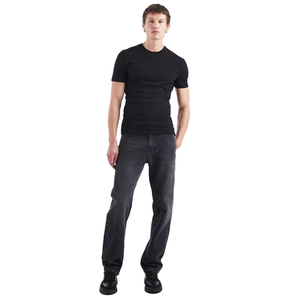 T-shirt da Uomo in Cotone Elasticizzato di Alta Qualità, Colore Nero, Personalizzabile, Economica, Aderente, per Palestra, con Collo Rotondo - Product Image 2