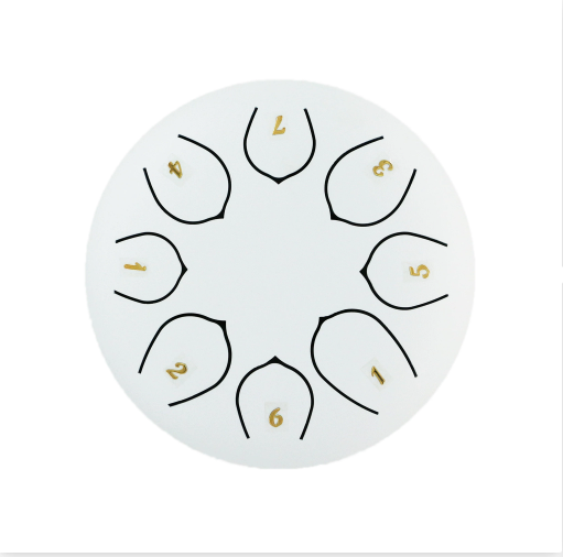 6-inch 8-tone frosted white