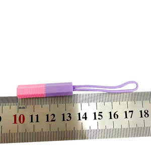 Plastic Two Color Zipper Pull <b>Cord</b> 10cm Purple <b>Braided</b> Durable Pull Tail Buckle For Garment Accessories - Product Image 4