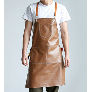 Tabliers de maison en cuir PU imperméable cuisine vaisselle vêtements de travail tabliers Restaurant tablier de jardin - Product Image 2