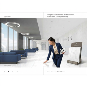 Azulejos de Porcelana Digital Glaseada Aramani Marrón 1200x1200mm, Losas de Piso con Aspecto de Mármol Moderno - Product Image 6