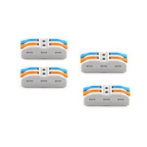 Conector Rápido Compacto para Cable Eléctrico, Terminales de Empalme Rápido con Palanca de Resorte de Plástico, Tipo Tuerca, Terminales de Empuje/Enchufables de Cobre - Product Image 2