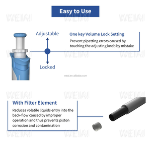 WEIAI yüksek hassasiyetli micropipet 0.5-300ul hipet tamamen otoklavlanabilir manuel 8/12/16 kanallı ayarlanabilir laboratuvar pipet - Product Image 4