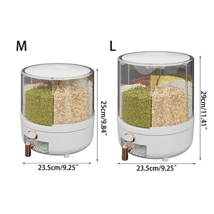 กล่องเก็บข้าวสารขนาดใหญ่สำหรับครัวเรือน  แบบมีฝาปิด  หมุนได้ - Product Image 3