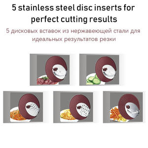 เครื่องหั่นผักไฟฟ้าอเนกประสงค์ 5 in 1 สำหรับใช้ในบ้าน พร้อมใบมีดหั่นซอยและทำสลัด - Product Image 6