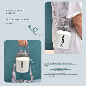 <span class=keywords><strong>1l</strong></span> 316 acier inoxydable tasse à vide en plein air portable Sports <span class=keywords><strong>thermos</strong></span> carré isolé avec poignée en paille vente en gros - Product Image 2