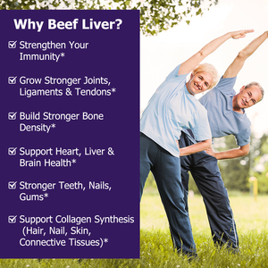 Best Seller Grass-Fed Capsules with Bovine Liver Strengthen <b>Your</b> Immunity Grow Build Stronger Bone Density Capsules - Product Image 3