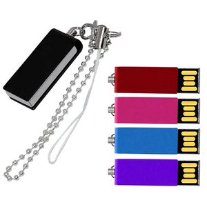 Nueva Memoria USB 2.0 Giratoria de Metal Mini al por Mayor con Llavero, Compatible con Logotipo Personalizado, Caja de Regalo Empresarial - Product Image 3