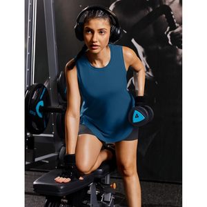 Camiseta Deportiva sin Mangas para Mujer FOXA, Cuello Redondo, Asimétrica, de Secado Rápido, para Yoga, Running, Gimnasio, UPF 50+, Corte Holgado - Product Image 6