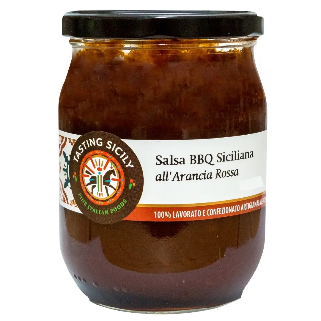 Premium Quality Special Taste Sicilian Bbq Sauce with red orange syrup 600g