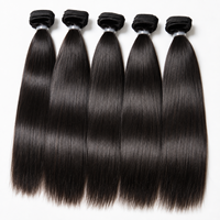 Cheveux humains vierges non traités doublement étirés, cuticules alignées, cheveux vietnamiens, philippins, indiens, lisses comme des baguettes, en paquet