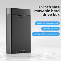 Caja para Disco Duro de 3.5 Pulgadas, USB 3.1, Mecánica, SATA 5Gbps, Puerto Tipo-C, Plástico ABS, para Computadora Portátil, Transferencia de Datos