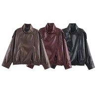 Nouveautés 2026 : Blousons d'hiver rétro en cuir PU pour femmes, style streetwear vintage, best-seller transfrontalier Europe-Amérique, en promotion