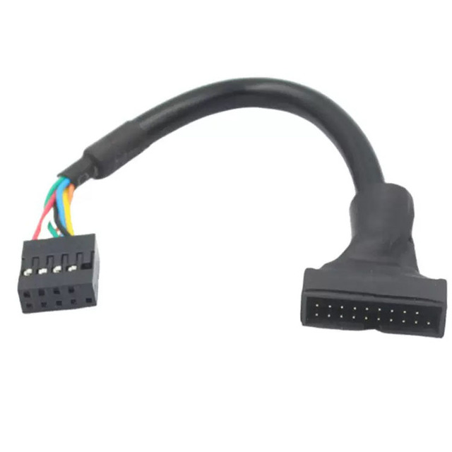 USB 2.0 9Pin to USB 3.0 20pin 19pin Housing Header Converter Cable