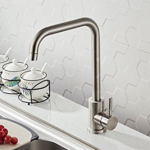 Classic Modern American Style Long Neck Industrial Commercial Kitchen Accessories 304ss Stainless Steel Kitchen Sink Mixer Taps - Product Image 2