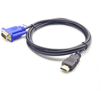 Câble convertisseur vidéo HDTV vers VGA plaqué or de haute qualité pour moniteur d'ordinateur, projecteur