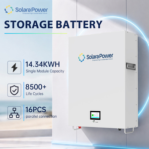 Solara Power 14.34KWh LiFePO4 Storage <b>Battery</b> 48v lifepo4 <b>battery</b> wall <b>mount</b> PowerWall 48v lithium ion <b>battery</b> for solar system - Product Image 1
