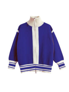 Cárdigan de Punto con Bloques de Color para Mujer, Diseño Personalizado OEM ODM, con Cierre y Rayas en Contraste - Product Image 3