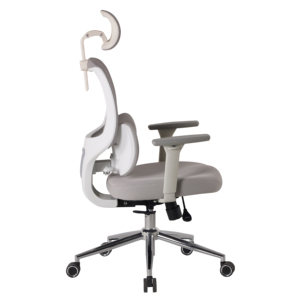 Elegante <span class=keywords><strong>Silla</strong></span> de <span class=keywords><strong>Oficina</strong></span> Ergonómica de Polipropileno con Elevación, Asiento Duradero, Reposabrazos Abatibles y Base Cromada - Product Image 3