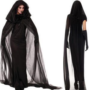 BAIGE Vampire fantôme mariée femme diable robe noire jeu de rôle Cosplay uniforme ensemble Halloween adulte femmes Costume - Product Image 5