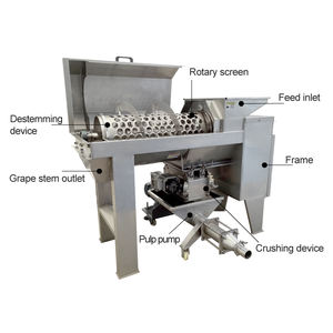 Máquina Eléctrica de Alta Eficiencia para Triturar Uvas con Motor Despalillador Automático Capacidad de 2-20t/h Potencia de 1.1KW - Product Image 2
