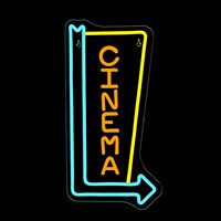 Cinéma flèche décoration murale Dimmable lettres néon lumière cinéma maison cinéma Commercial cinéma porte décor