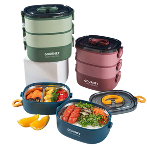 Stainless Steel Bento Box Stackable Set Plastic Insulated Boxes Thermal Compartment Lunch Box