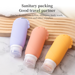 Bouteilles de voyage mignonnes sans BPA pour shampoing et après-shampoing, anti-fuite, forme unique, flacons séparés pour kits de voyage - Product Image 3