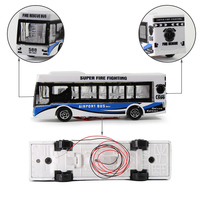 EBS10003 1:87 12V Modelo de Autobús a Escala TT/HO, Autobús Express Iluminado, Modelo de Autobús Fundido a Presión