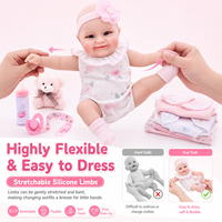 Poupées Reborn en silicone Yeezwood 30 cm, 100 % silicone, corps entier, poupées bébés en silicone pas chères pour enfants