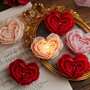 Heart-Shaped Aromatherapy Scented Soy Wax <b>Candle</b>-Handmade Environment-Friendly for Birthdays Parties Chinese New Year More - Product Image 2