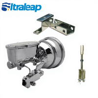 Kit de conversion de maître-cylindre de frein ovale chromé double de 8 pouces (disque/tambour) GMFS1-380 pour Chevrolet Bel New, années 1968-1973