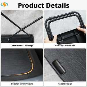 เหมาะสำหรับรถเทสล่ารุ่นใหม่ <span class=keywords><strong>Model</strong></span> <span class=keywords><strong>Y</strong></span>, โต๊ะวางของท้ายรถแบบอเนกประสงค์, โต๊ะพับได้ในรถยนต์ - Product Image 5