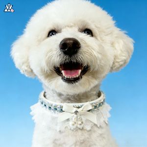 <b>Lace</b> Cat Collar With Bow Adjustable For Small Pets Elegant Style Light Purple Off <b>White</b> Lake Blue Solid Color - Product Image 3