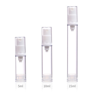En stock, flacons pompe en plastique 5/10/15 ml, flacon pompe à émulsion sous vide, sérigraphie - Product Image 6