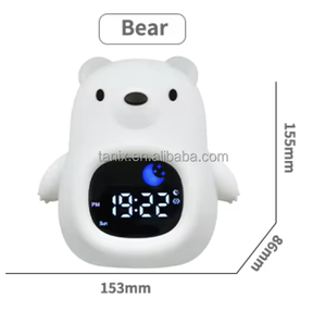 Reloj de Mesa Inteligente con Diseño de Oso para Niños, con Luces Nocturnas de Colores Cambiantes, Entrenamiento para Dormir, Ruido Blanco y Alarma - Product Image 6