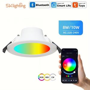 ZigBee akıllı RGBCW <span class=keywords><strong>saa</strong></span> <span class=keywords><strong>LED</strong></span> Downlight dim 90mm kesme <span class=keywords><strong>CE</strong></span> <span class=keywords><strong>SAA</strong></span> IC-4 IP44 onaylı akıllı aşağı işık wifi spot işıklar - Product Image 5