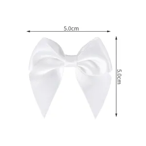 MSD Factory Custom Handmade Garment Accessory Underwear Small Satin Ribbon Bow Gift Mini Ribbon Bows For Decoration