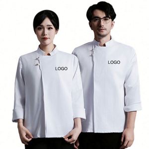 Chaqueta de Chef Verde de Verano, Uniforme de Trabajo para Chef, Uniforme de Cocina, Uniforme de Restaurante Estilo Vietnamita, Chaqueta de Chef con Logotipo Personalizado, Camiseta de Kebab - Product Image 1