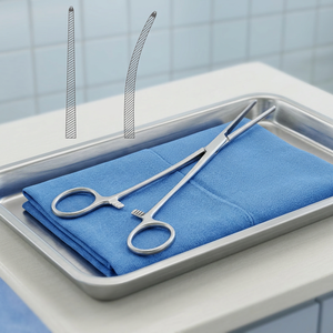 Pinces hémostatiques BENGOLEA à dents de rat 1x2 droites, certifiées CE, instrument chirurgical - Product Image 2