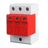 Dispositif de protection contre les surtensions LONG TAI SPD-40 3P DC 1000VDC T2 2.4kV, coque bicolore rouge et blanc, direct usine, pour systèmes solaires photovoltaïques, certifié CE, montage sur rail DIN