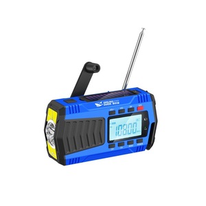 Radio Solar de Manivela Smiling Shark con FM, Linterna LED de Emergencia, Portátil para Exteriores - Product Image 1