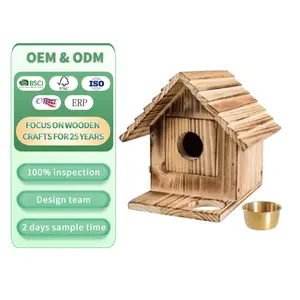 China factory cheap price Nest Box Hanging Outdoor Wholesale Garden Decoration Wooden Bird House