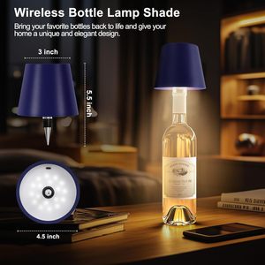 Portable Flexible Metal Dimming Bar Modern Simple Cordless Rechargeable LED Table Lamp Touch Control Decorative <b>Night</b> Lamp - Product Image 2