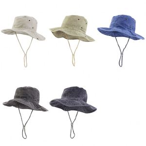 Wholesale Custom Logo Hair Accessories Climbing Hiking Outdoor Sun <b>Hat</b> Fishing Washed Cotton <b>Boonie</b> <b>Hats</b> <b>for</b> Women <b>Men</b> - Product Image 2
