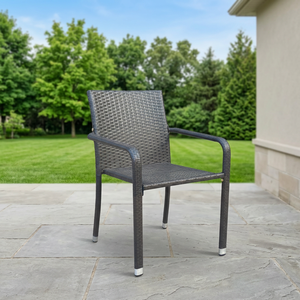 Chaise de jardin en rotin tressé moderne et confortable, très vendue, KD, pour intérieur/extérieur, cuisine, jardin, balcon, terrasse, toutes saisons - Product Image 1